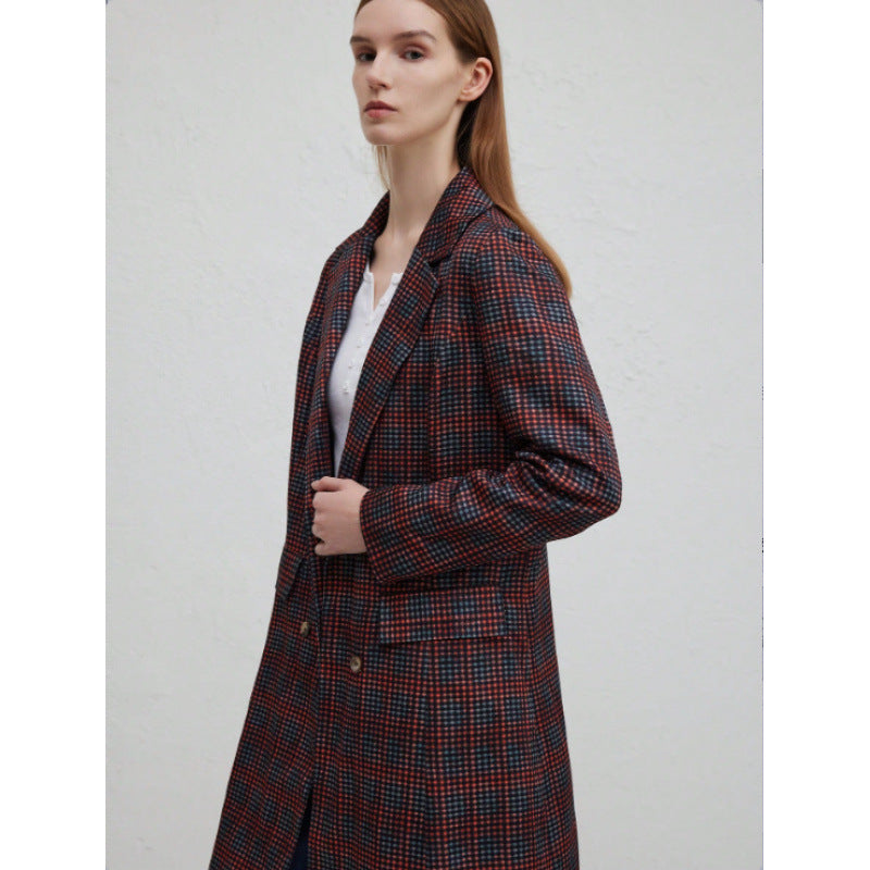 Blazer for women with plaid pattern and chic cut Lune London