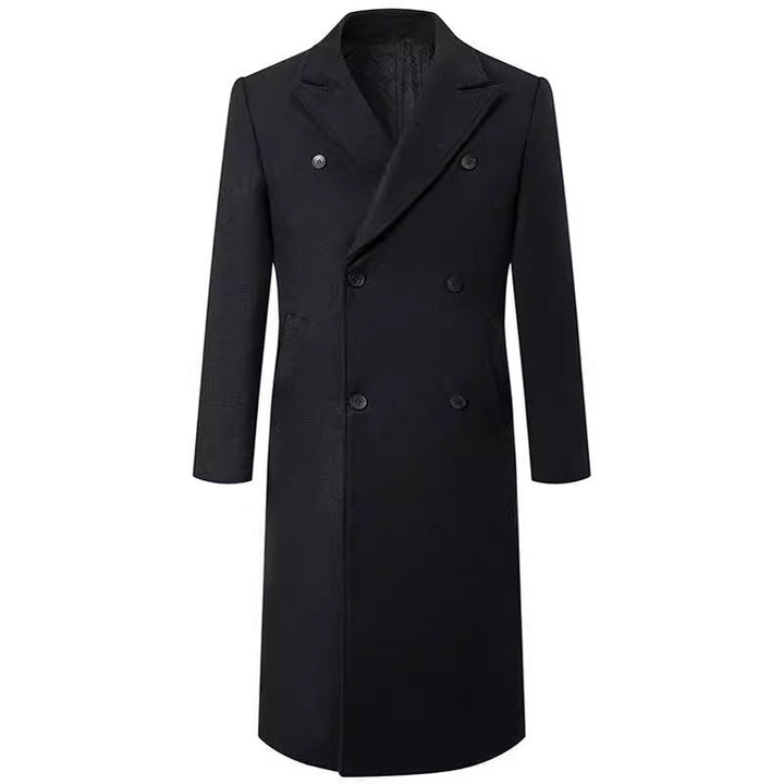 Men's Elegant Double-Breasted Coat with Traditional Collar Lune London