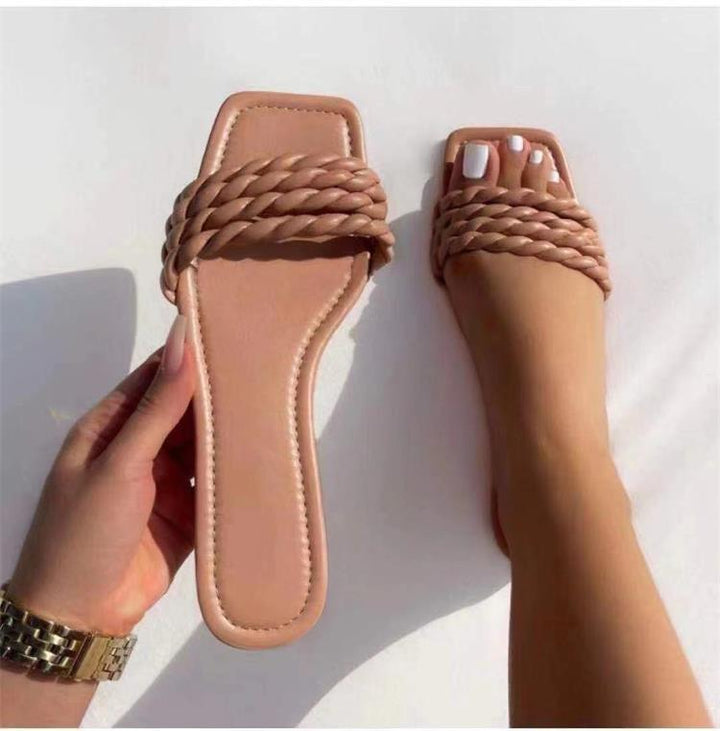 Chic Woven Slip-On Sandals for Women