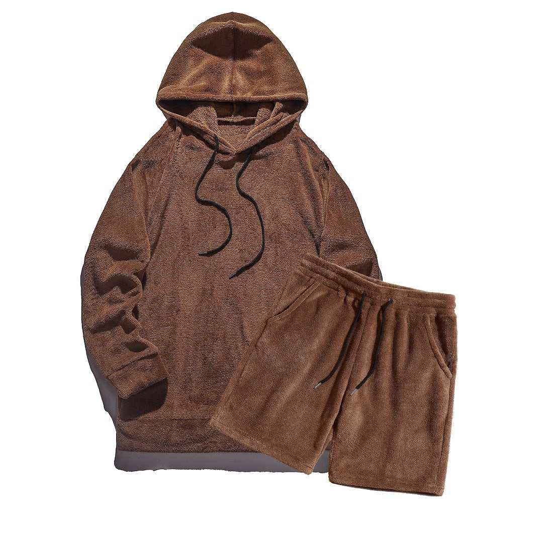 Ladies comfortable fleece set with hoodie and shorts Lune London