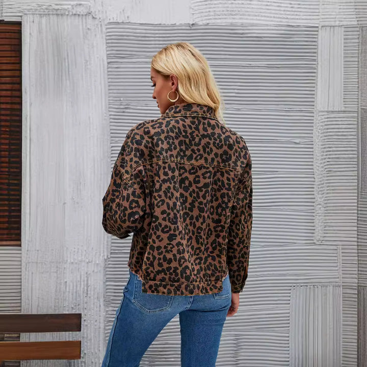 Lune London Leopard Print Denim Jacket for Women
