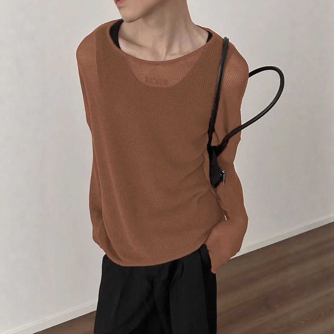 Long sleeve t-shirt for women with textured rib pattern and relaxed fit Lune London
