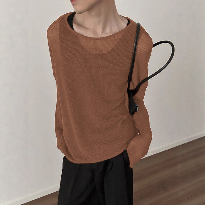 Long sleeve t-shirt for women with textured rib pattern and relaxed fit Lune London