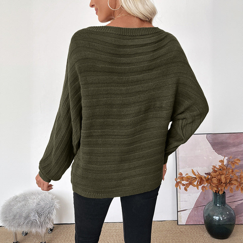 Femme Pull Tricot Off-Shoulder Chic & Stil