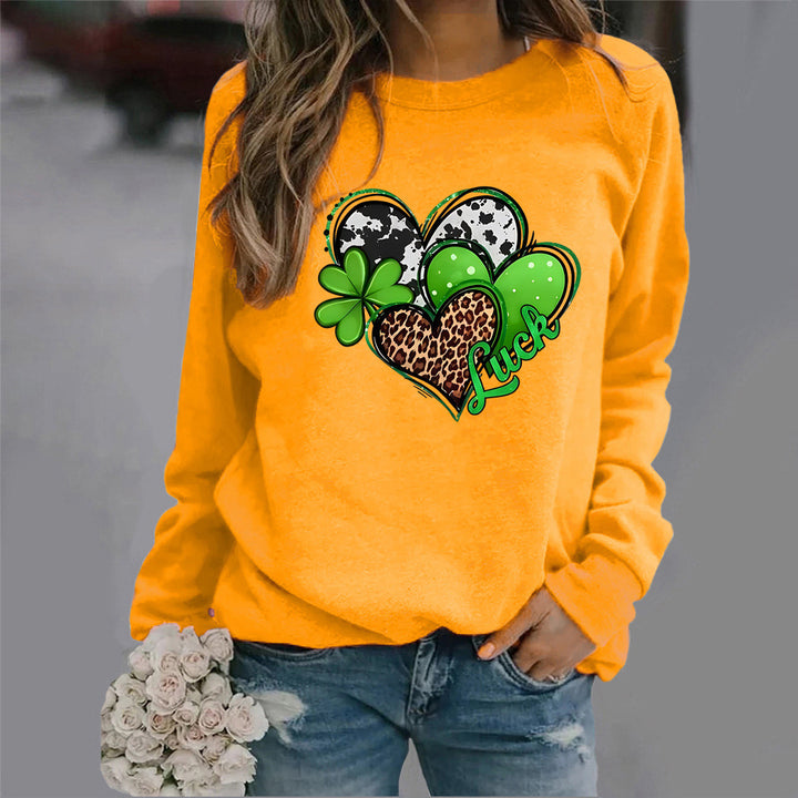 Sweat-shirt femme avec design de cœur créatif et motif accrocheur Chic & Stil