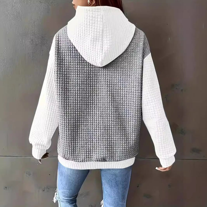Women's sweatshirt with textured fabric and relaxed fit Lune London