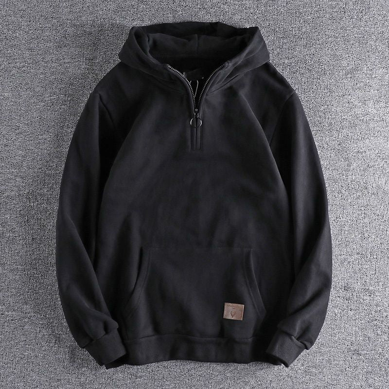 Men's hoodie with half zip and comfortable fit Lune London