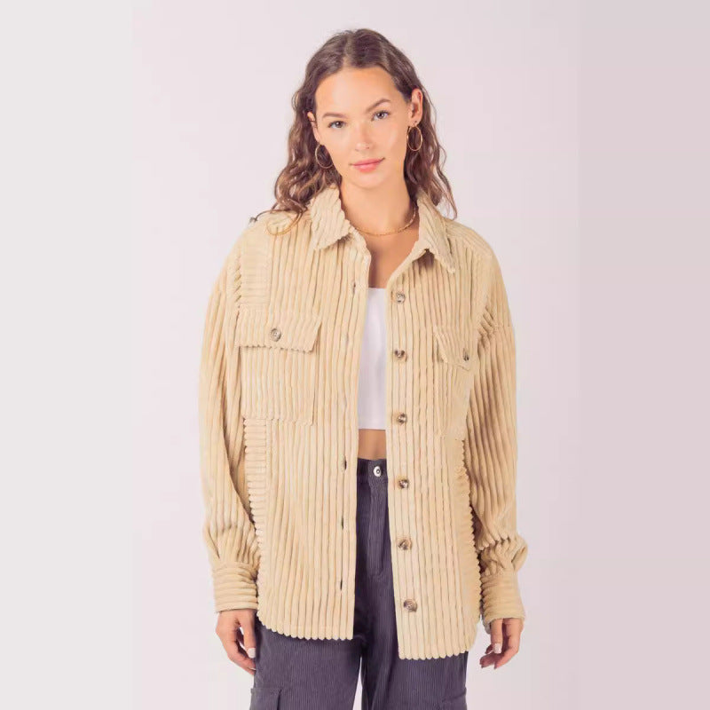 Casual corduroy jacket for women with practical pockets Lune London