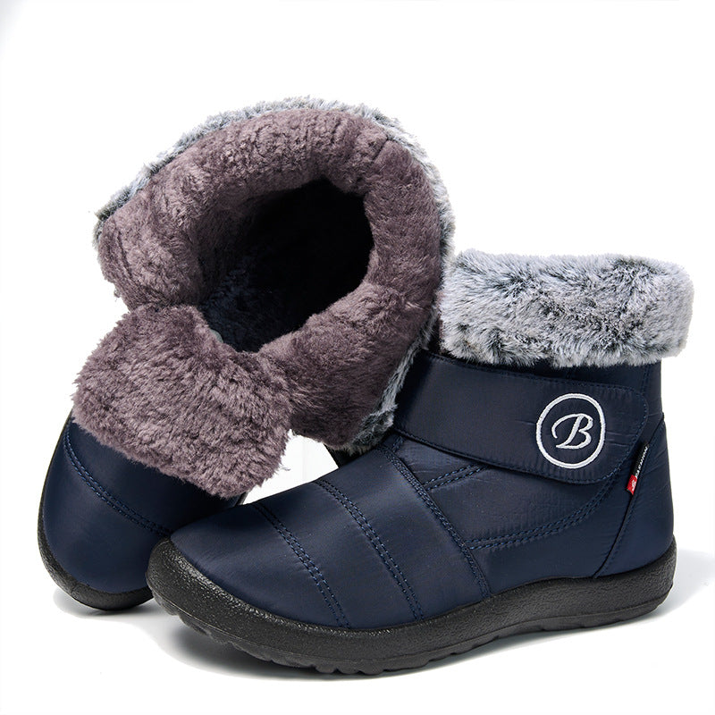 Bottes d'hiver isolées pour femmes avec fermeture velcro pratique et doublure en polaire chaude Lune London