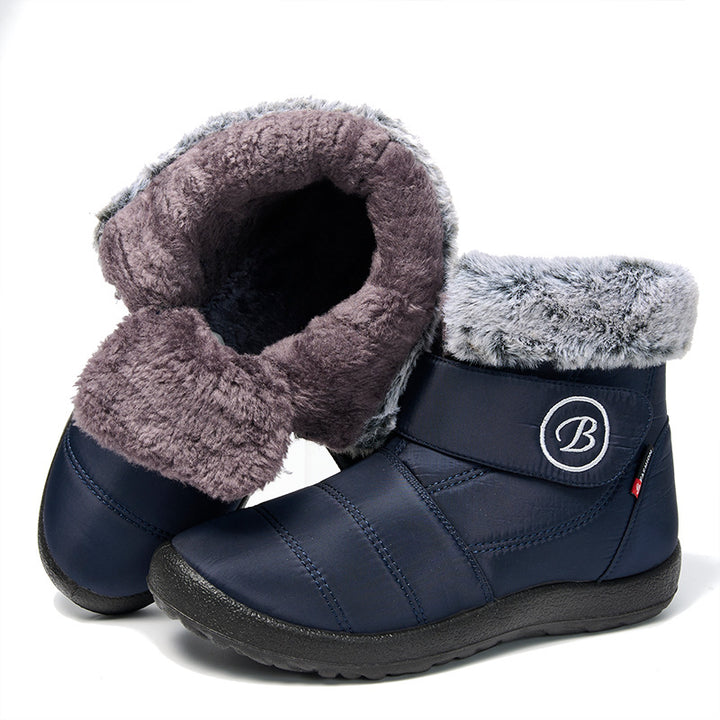 Bottes d'hiver isolées pour femmes avec fermeture velcro pratique et doublure en polaire chaude Lune London