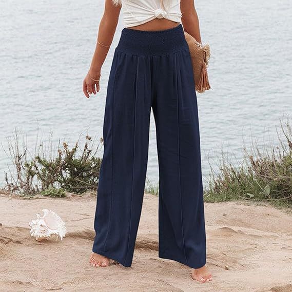 Ladies Wide Palazzo Pants Lune London