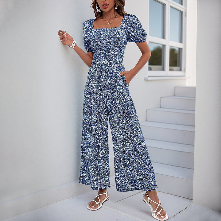 Ladies Elegant Floral Print Chic Jumpsuit and Style