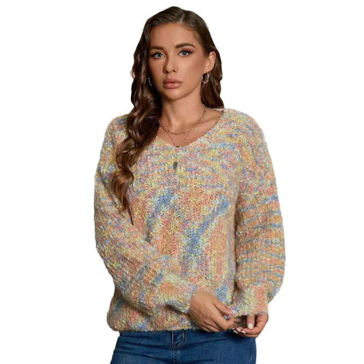 Ladies Cozy Sweater with Colorful Pattern Lune London