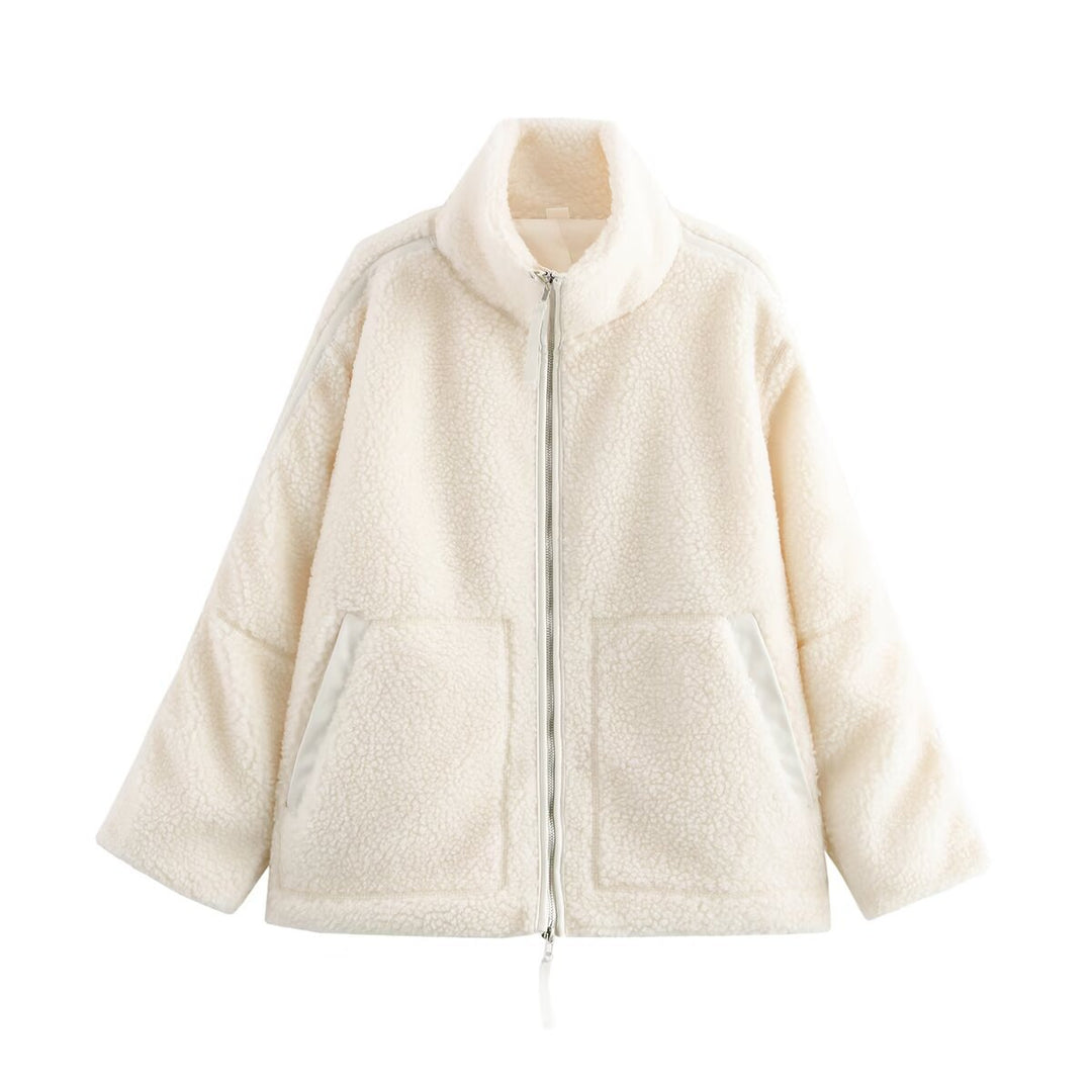 Veste en polaire confortable pour femmes avec col montant et poches pratiques Chic & Stil