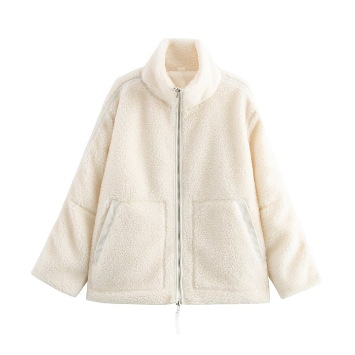 Veste en polaire confortable pour femmes avec col montant et poches pratiques Chic & Stil