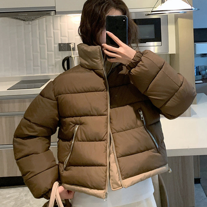 Ladies short quilted leisure jacket with side zippered pockets Lune London