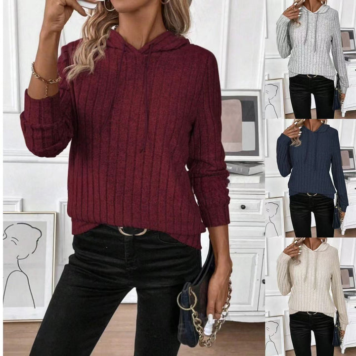 Ladies ribbed design fleece hoodie Lune London