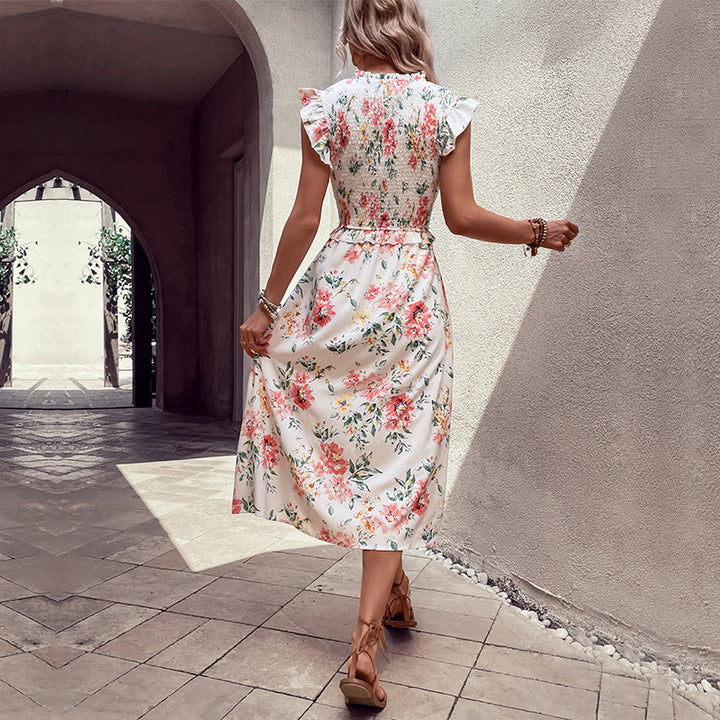 Lune London Floral Print Split Maxi Dress for Women