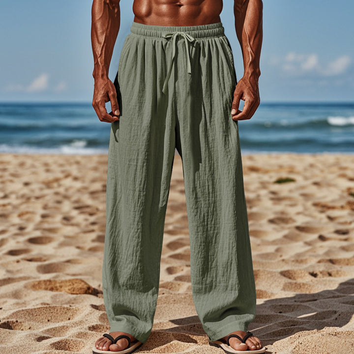 Light beach pants for men with elastic waistband Lune London
