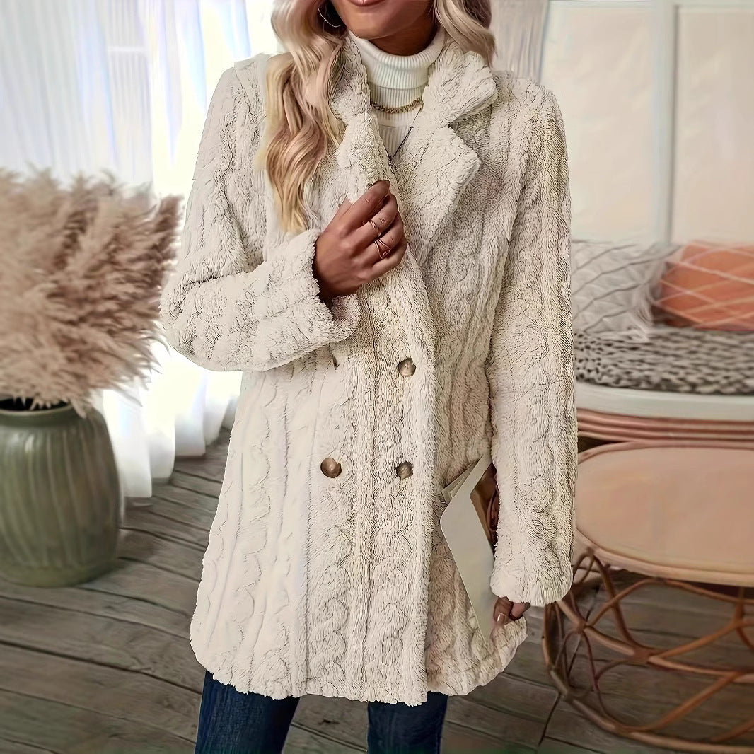 Ladies Comfortable Wool Sweater with Elegant Buttons Lune London