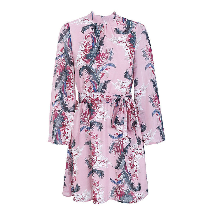 Lune London long sleeve floral print wrap dress for women