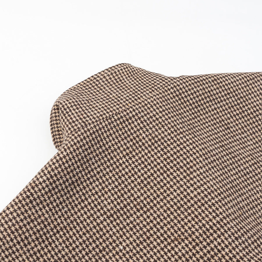 Veste utilitaire décontractée pour femme en design à carreaux avec col haut et taille élastique