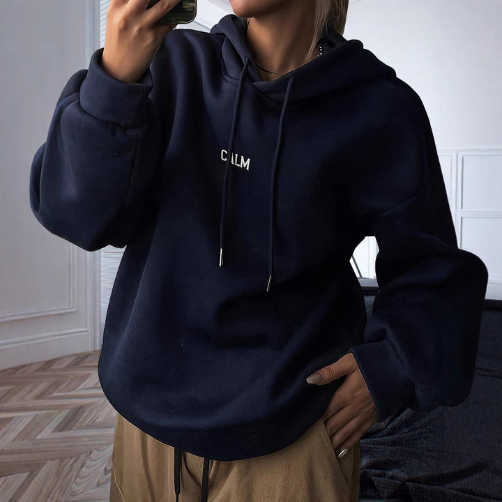 Sweat à capuche pour femmes avec lettrage motivant et coupe confortable Chic & Stil