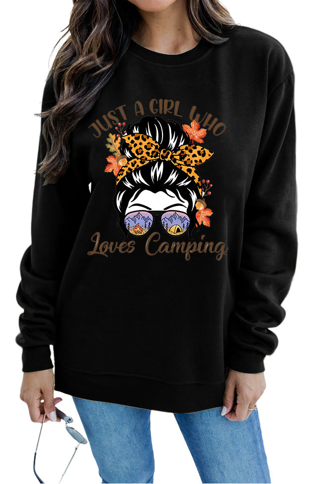 Sweatshirt pour femmes avec motif artistique de camping Chic & Stil