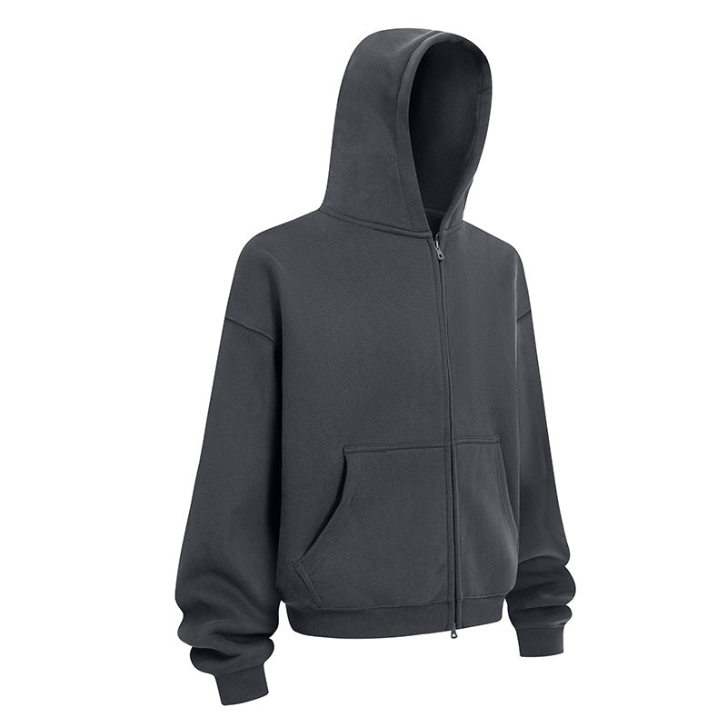Casual hoodie jacket for women in soft fleece material with practical side pockets Lune London
