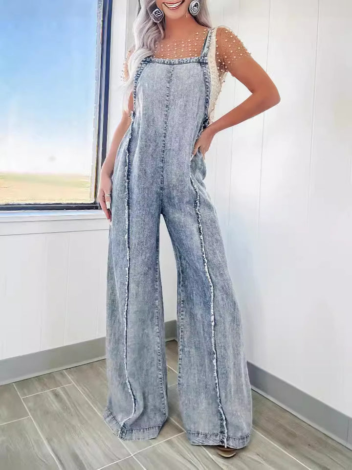 Ladies Wide Chic and Stylish Dungarees