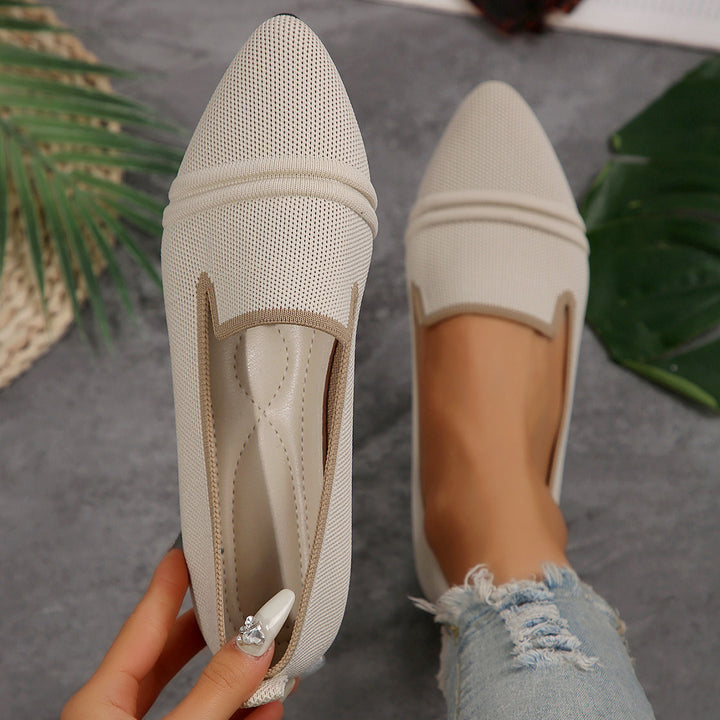 Women Slip-On Pointed Toe Ballerina Shoes Chic Lune London
