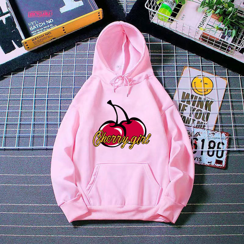 Women's hoodie with cheerful cherry motif Chic & Stil