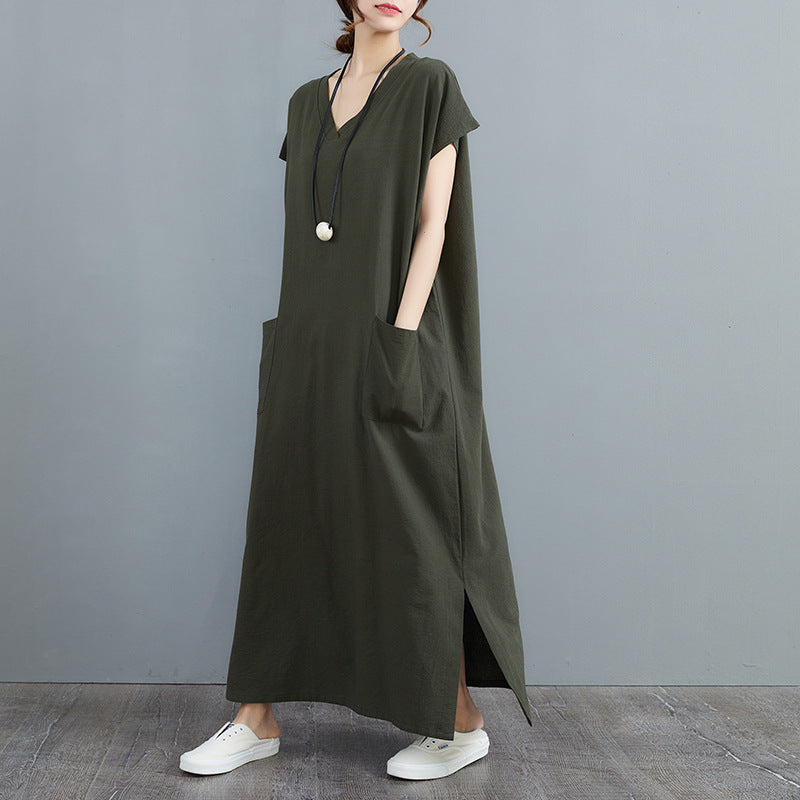 Ladies plus size pocket maxi dress Lune London