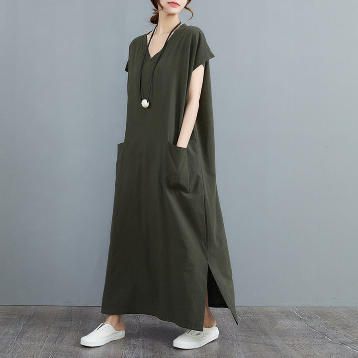 Ladies plus size pocket maxi dress Lune London