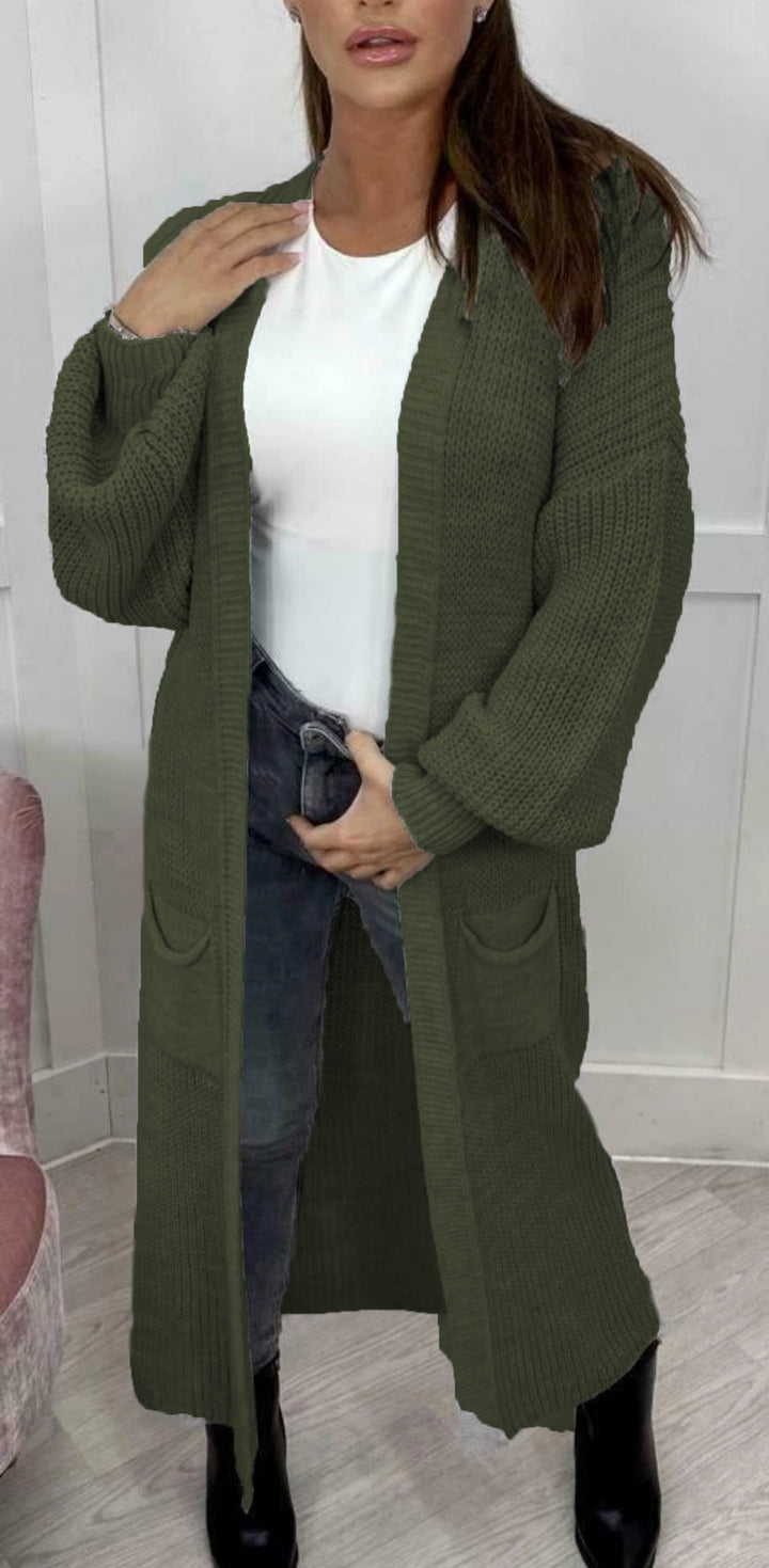 Ladies' knitted coat with deep pockets and modern details Lune London