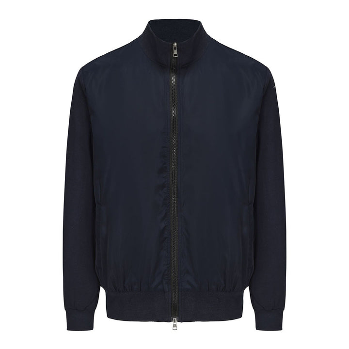 Sporty transition jacket for men with modern high collar and elastic cuffs Lune London