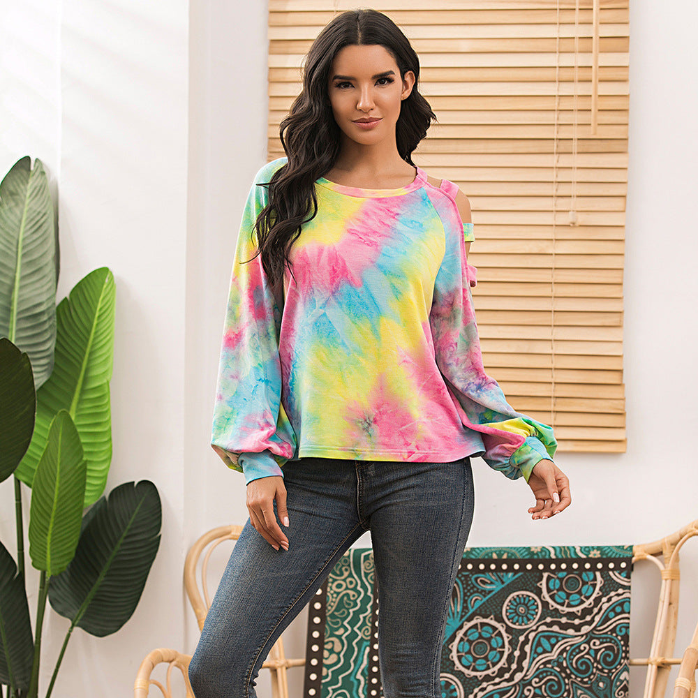 Casual hoodie for women with a trendy tie-dye pattern Lune London