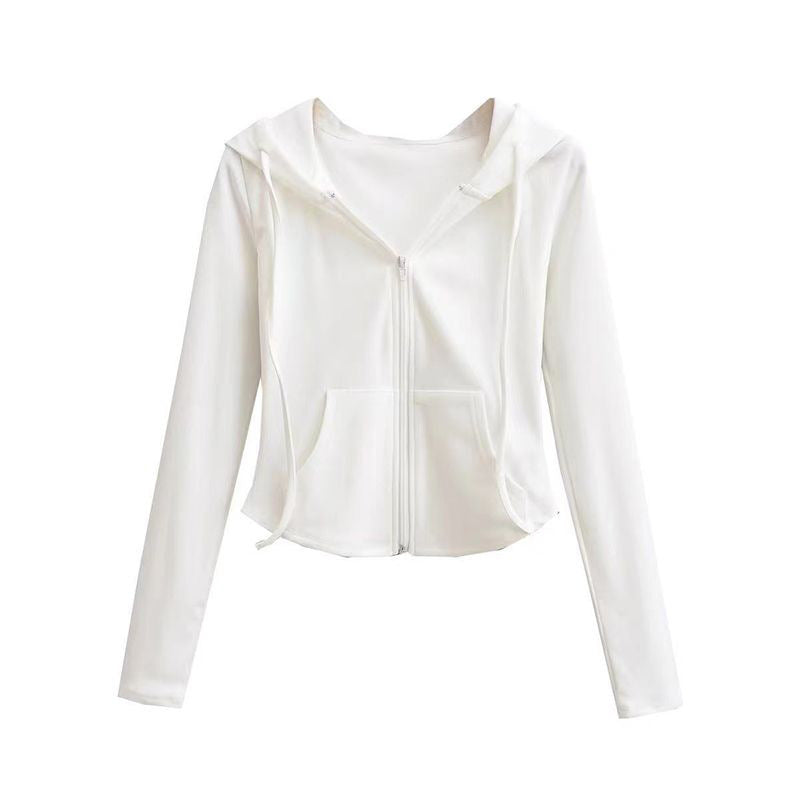 Ladies fashionable hoodie with practical zipper Chic & Stil