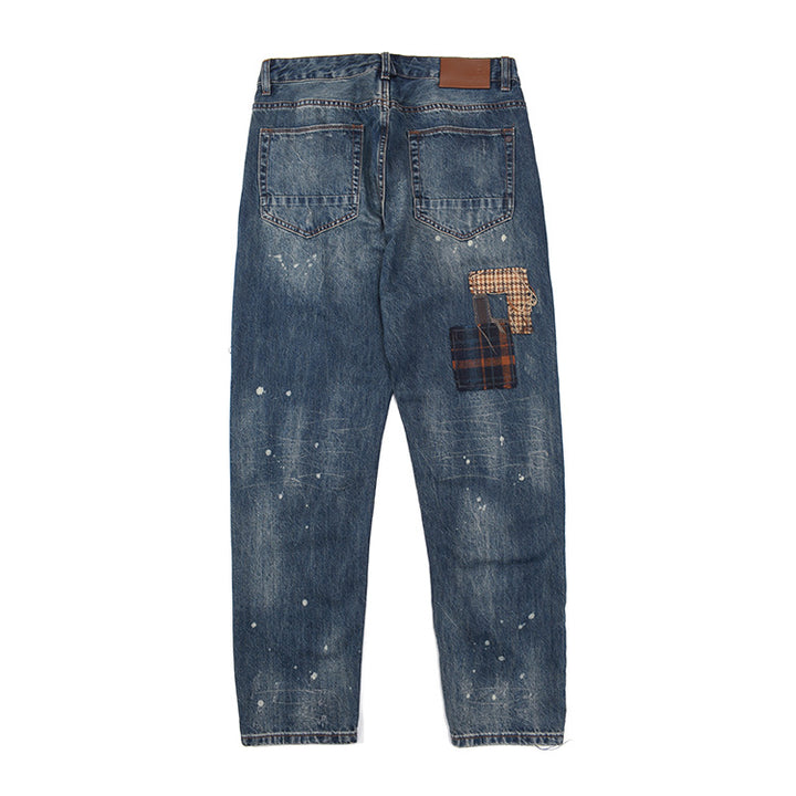 Women’s jeans with creative patchwork design and casual fit Lune London
