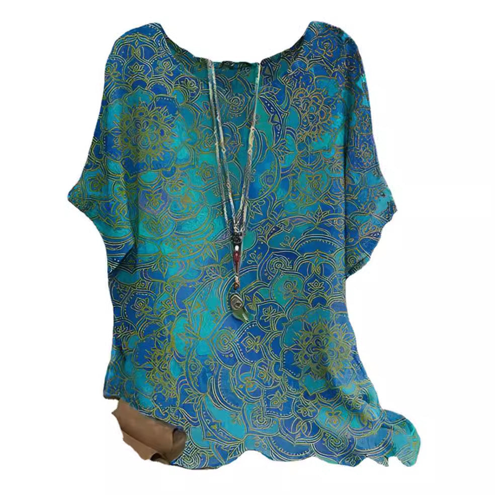 Ladies Light Summer Blouse with Floral Design Lune London