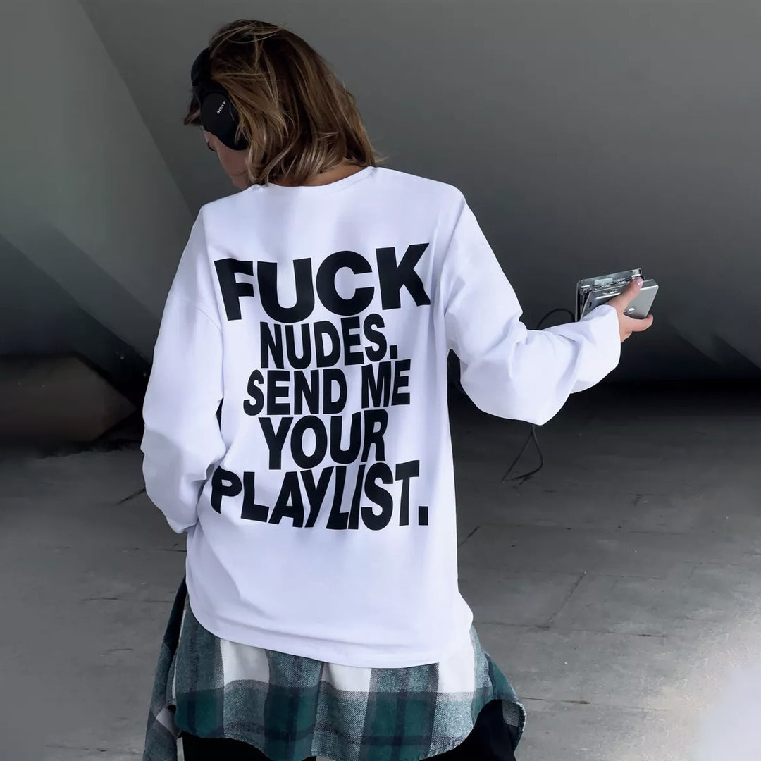 Long Sleeve T-Shirt for Women with a Striking Print Lune London