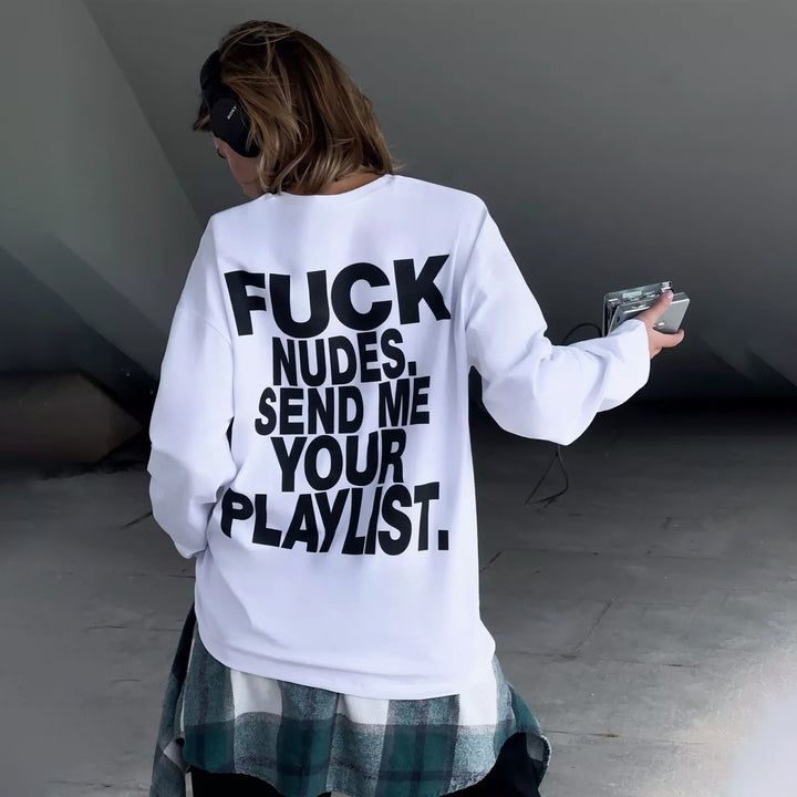 Long Sleeve T-Shirt for Women with a Striking Print Lune London