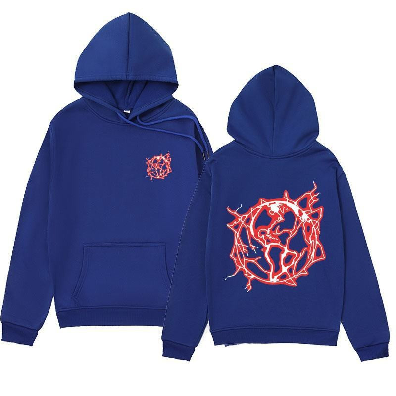 Women's hoodie sweatshirt with artistic graphic print and practical kangaroo pocket Chic & Stil