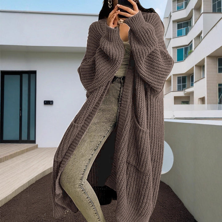 Ladies Large open sleeve knit cardigan with a comfortable fit Lune London