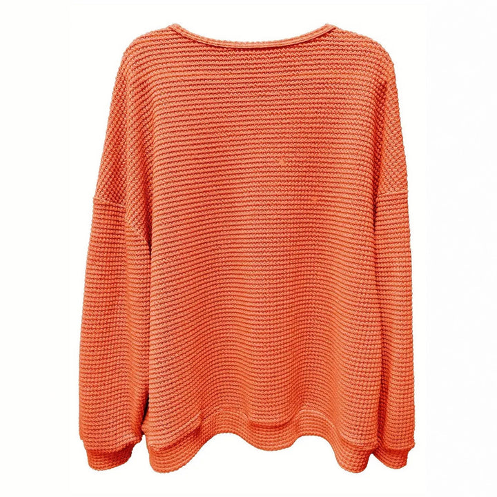 Casual knitted sweater for women with loose fit and elastic cuffs Lune London