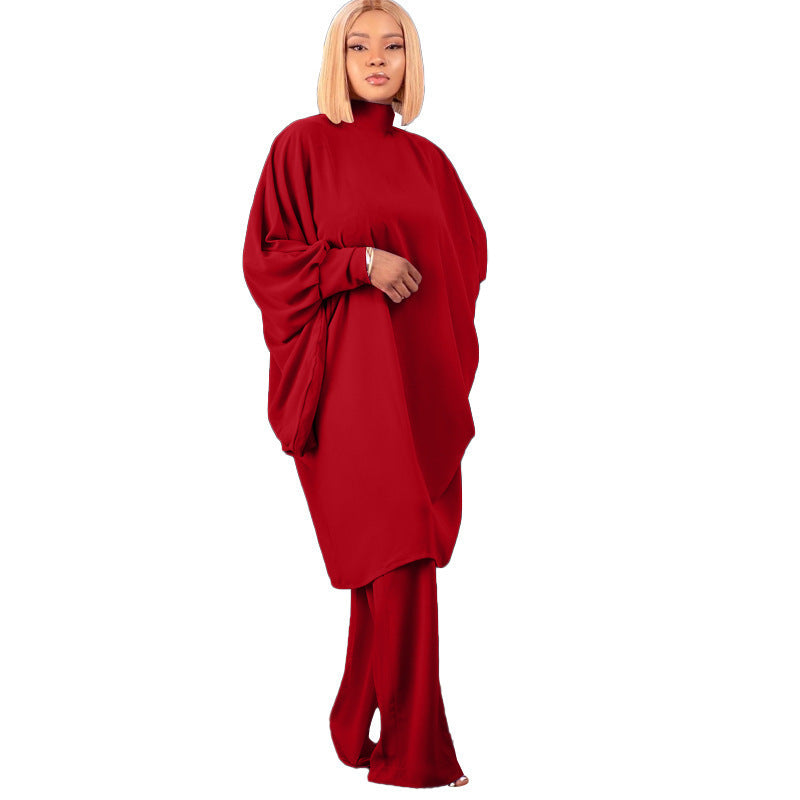 Lune London oversized set with high collar and wide sleeves for women
