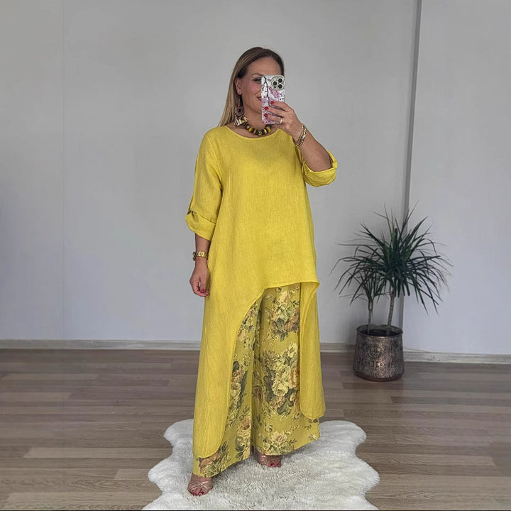 Women's Casual Long Sleeve Shirt with Asymmetrical Hem Chic & Stil