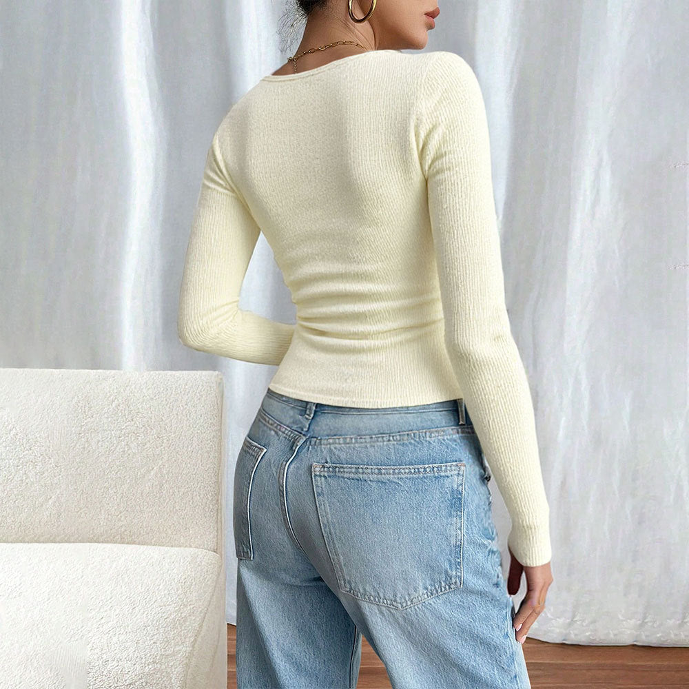 Cardigan à manches longues pour femmes avec coupe décontractée et boutons décoratifs Chic & Stil