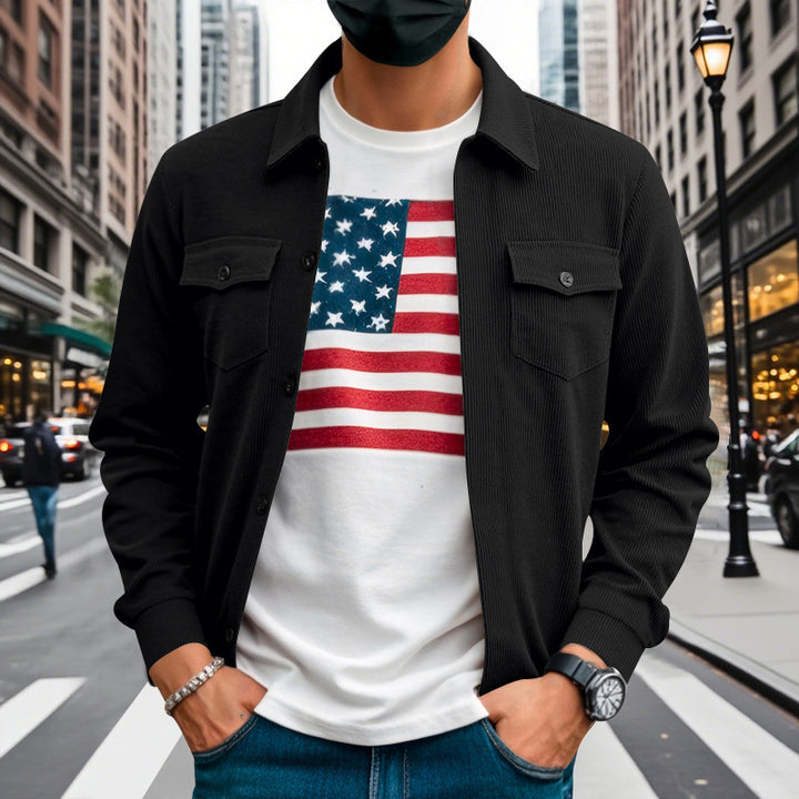 Casual shirt jacket for men with structured design Lune London