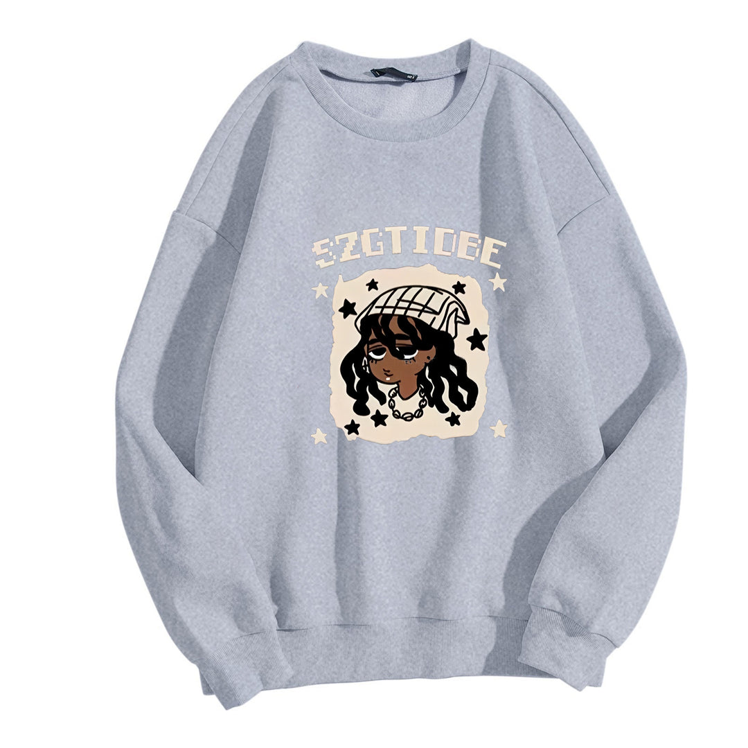 Women's casual sweatshirt with artistic print Chic & Stil